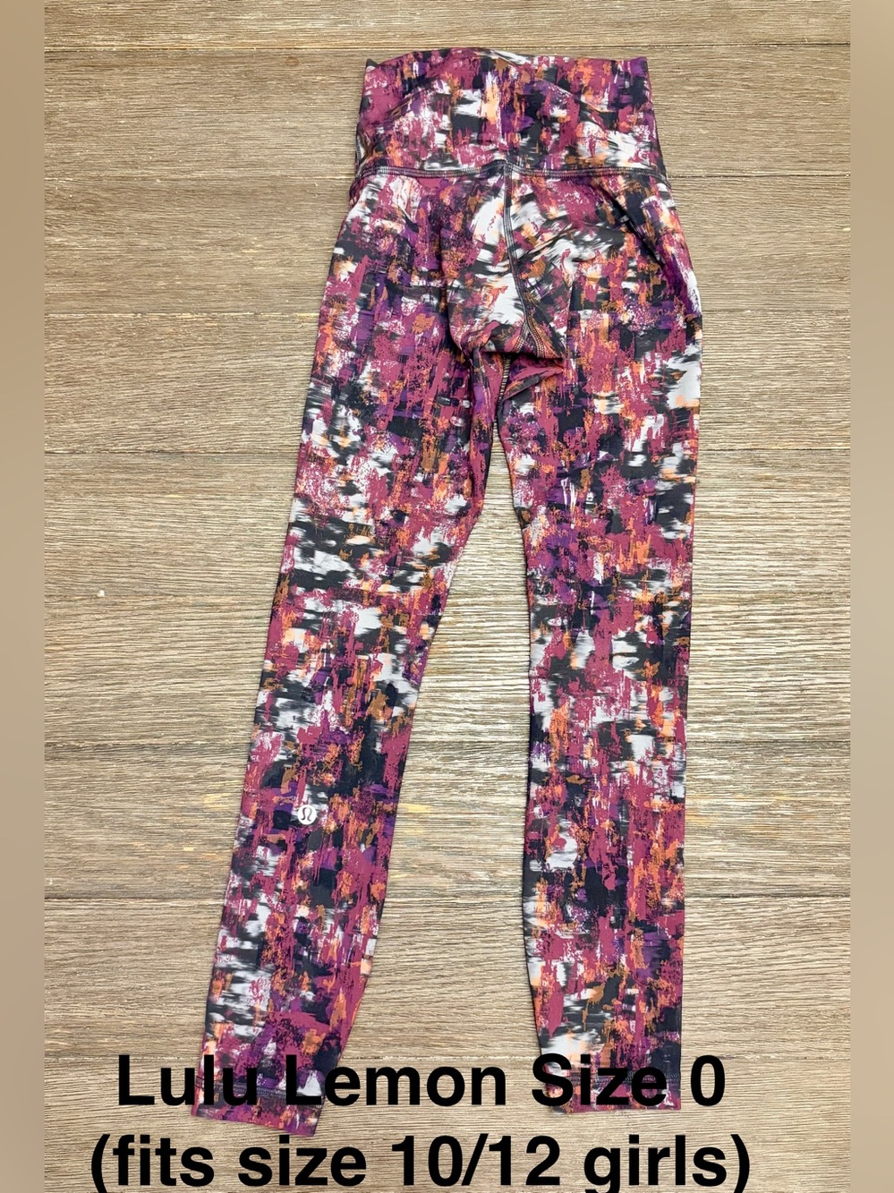 lululemon athletica Girls Pink Multi-Color Printed Leggings